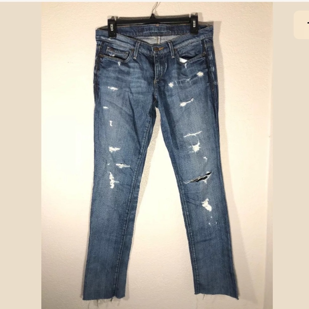 Joes jeans Cigarette Distressed Straight Leg Jeans